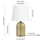 Alternate image 3 for Wild Sage&trade; Table Lamp in Gold with USB and Linen Drum Shade