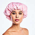 Alternate image 2 for Betty Dain Socialite Terry Lined Shower Cap in Pink