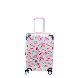 ful® Disney® Princess 21-inch Hard Side Carry On Spinner Luggage in White/Pink