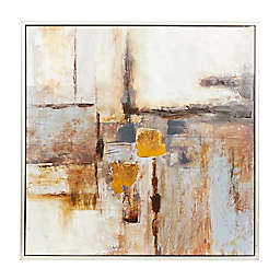 Ridge Road D?cor Brown Accents Abstract 40-Inch x 40-Inch Oversized Framed Canvas Painting