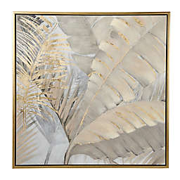 Ridge Road Décor Palm Leaves and Ferns 39.5-Inch x 39.5-Inch Large Canvas Painting
