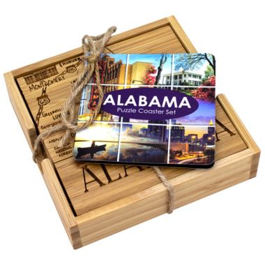 Totally Bamboo Alabama Puzzle 5-Piece Coaster Set. View a larger version of this product image.