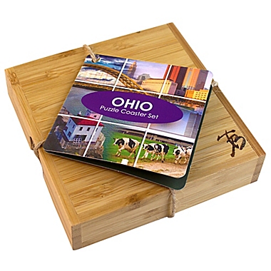 Totally Bamboo Ohio Puzzle 5-Piece Coaster Set. View a larger version of this product image.