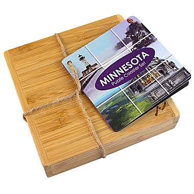 Totally Bamboo Minnesota Puzzle 5-Piece Coaster Set. View a larger version of this product image.