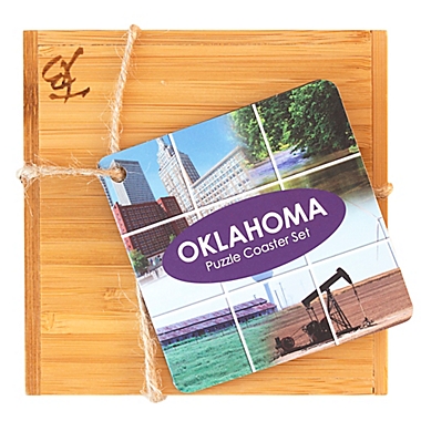 Totally Bamboo Oklahoma Puzzle 5-Piece Coaster Set. View a larger version of this product image.