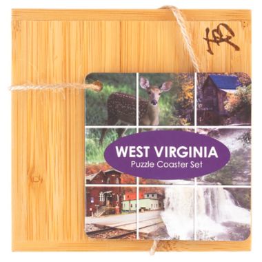 Totally Bamboo West Virginia Puzzle 5-Piece Coaster Set. View a larger version of this product image.