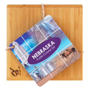 Totally Bamboo Nebraska Puzzle 5-Piece Coaster Set. View a larger version of this product image.