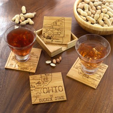 Totally Bamboo Ohio Puzzle 5-Piece Coaster Set. View a larger version of this product image.
