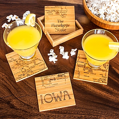 Totally Bamboo Iowa Puzzle 5-Piece Coaster Set. View a larger version of this product image.
