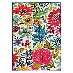 My Magic Carpet Floral Bloom 5' x 7' Multicolor Area Rug
