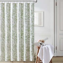 Natalie Pastel Sage Green Shower Curtain