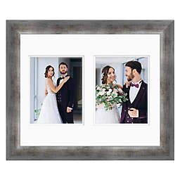 Courtside Market® Gala 2-Photo 8-Inch x 10-Inch Wood Wall Frame in Silver