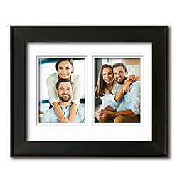 Courtside Market® Gardenia 2-Photo 8-Inch x 10-Inch Wood Wall Frame in Black