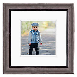 Courtside Market® Carbon 8-Inch x 8-Inch Double Matted Wood Gallery Wall Frame in Grey/Black