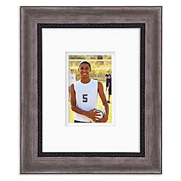 Courtside Market® Carbon 4-Inch x 6-Inch Double Matted Wood Gallery Wall Frame in Grey/Black