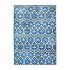Alternate image 0 for My Magic Carpet Leilani Damask 5&#39; x 7&#39; Washable Area Rug in Blue