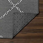 Alternate image 2 for My Magic Carpet Moroccan Diamond 2&#39;6 x 7&#39; Washable Runner in Grey