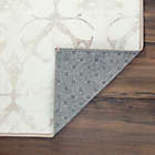 Alternate image 4 for My Magic Carpet Leilani Damask 2&#39;6 x 7&#39; Washable Runner in Ivory