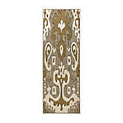 My Magic Carpet Ochre Ikat 2&#39;6 x 7&#39; Washable Runner in Grey/Gold