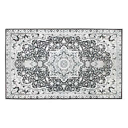 My Magic Carpet Parviz 3' x 5' Washable Area Rug in Grey