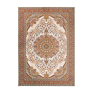 My Magic Carpet Zahara 5&#39; x 7&#39; Washable Area Rug in Amber/Ivory. View a larger version of this product image.