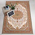 Alternate image 1 for My Magic Carpet Zahara 5&#39; x 7&#39; Washable Area Rug in Amber/Ivory