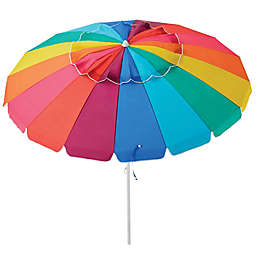 Caribbean Joe 8-Foot Round Tilted Beach Umbrella