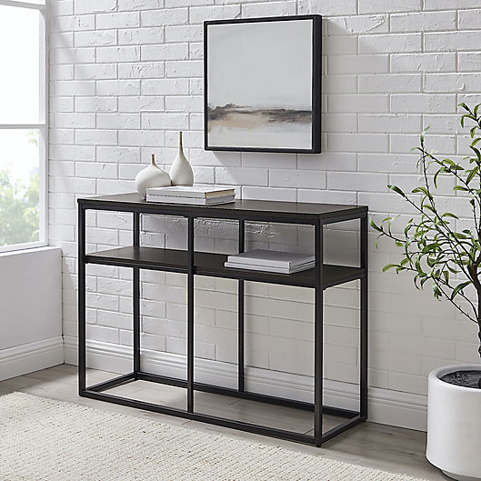 Simply Essential Metal Console Table, Metal Console Table With Stools