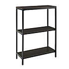 Alternate image 1 for Simply Essential&trade; 3-Shelf Metal Bookcase in Black
