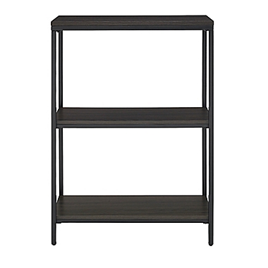 Simply Essential&trade; 3-Shelf Metal Bookcase in Black. View a larger version of this product image.