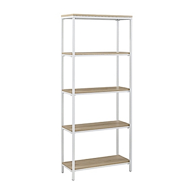 Simply Essential&trade; 5-Shelf Metal Bookcase in White. View a larger version of this product image.