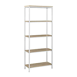 Simply Essential™ 5-Shelf Metal Bookcase in White