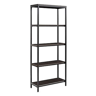 Simply Essential&trade; 5-Shelf Metal Bookcase in Black. View a larger version of this product image.