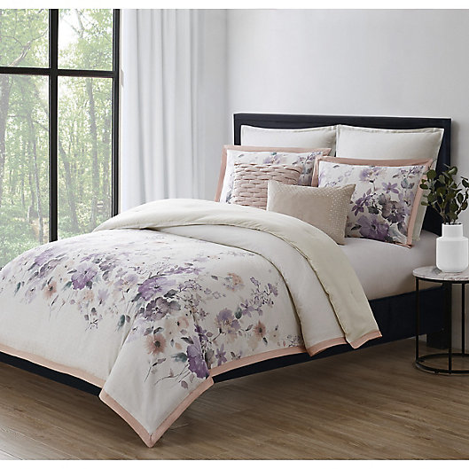 Alternate image 1 for Charisma® Ellis 3-Piece Reversible Comforter Set in White/Purple