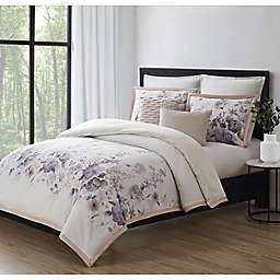 Charisma® Ellis 3-Piece Reversible King/California King Comforter Set in White/Purple