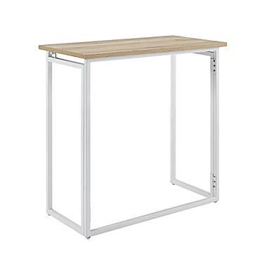 Simply Essential&trade; Metal Folding Desk in White. View a larger version of this product image.