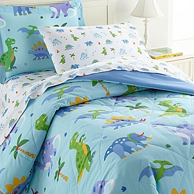 Olive Kids Dinosaur Land Bedding 2-Piece Twin Comforter Set in Blue. View a larger version of this product image.