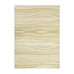 My Magic Carpet Waves Washable Rug in Natural