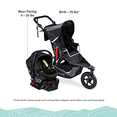 BOB Gear&reg; Revolution&reg; Flex 3.0 Jogging Stroller with Britax&reg; B-Safe Gen2 Infant Car Seat. View a larger version of this product image.