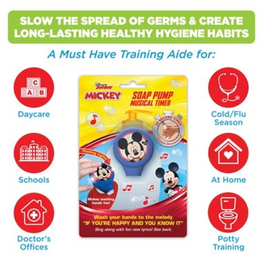 Disney&reg; Mickey Mouse Soap Pump Musical Timer. View a larger version of this product image.