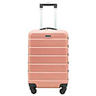 Alternate image 1 for Traveler&#39;s Club&reg; Luggage 20-Inch Hardside Spinner Carry On Suitcase in Rose Gold