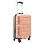 Alternate image 0 for Traveler&#39;s Club&reg; Luggage 20-Inch Hardside Spinner Carry On Suitcase in Rose Gold