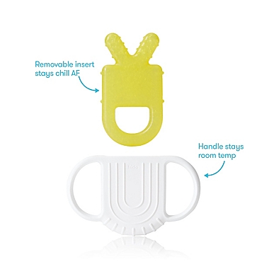 Fridababy&reg; Not-Too-Cold-To-Hold Teether in Yellow. View a larger version of this product image.