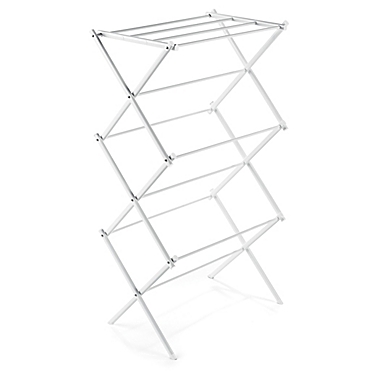 Squared Away&trade; Compact Accordion Drying Rack in White. View a larger version of this product image.