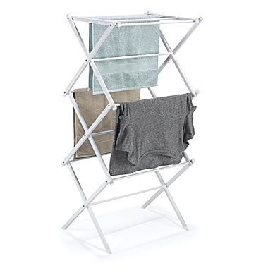Squared Away&trade; Compact Accordion Drying Rack in White. View a larger version of this product image.