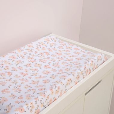 Trend Lab&reg; Blush Floral Changing Pad Cover in Pink. View a larger version of this product image.