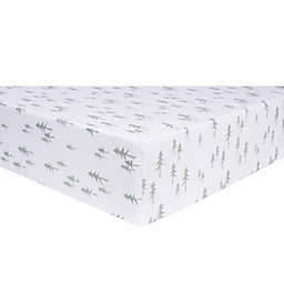 Trend Lab® Mountain Baby Pine Tree Fitted Crib Sheet in White/Green