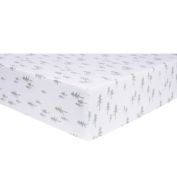 Trend Lab&reg; Mountain Baby Pine Tree Fitted Crib Sheet in White/Green