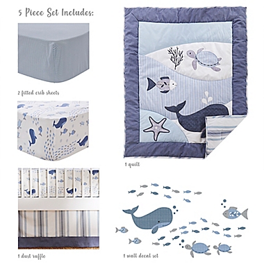 Levtex Baby&reg; Boho Bay 5-Piece Crib Bedding Set in Blue. View a larger version of this product image.