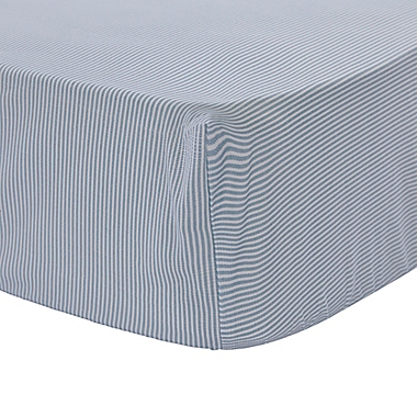 Levtex Baby&reg; Boho Bay Stripe Fitted Crib Sheet in Blue. View a larger version of this product image.